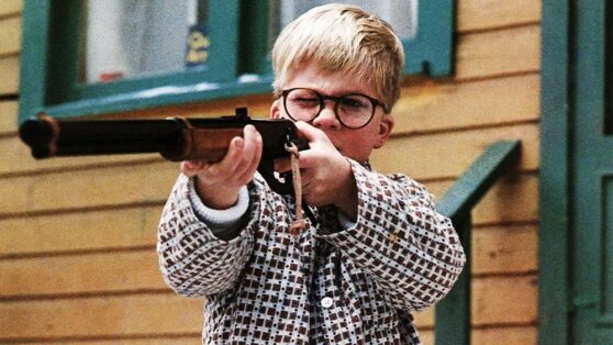 Ralphie, from "A Christmas Story", shooting his air rifle